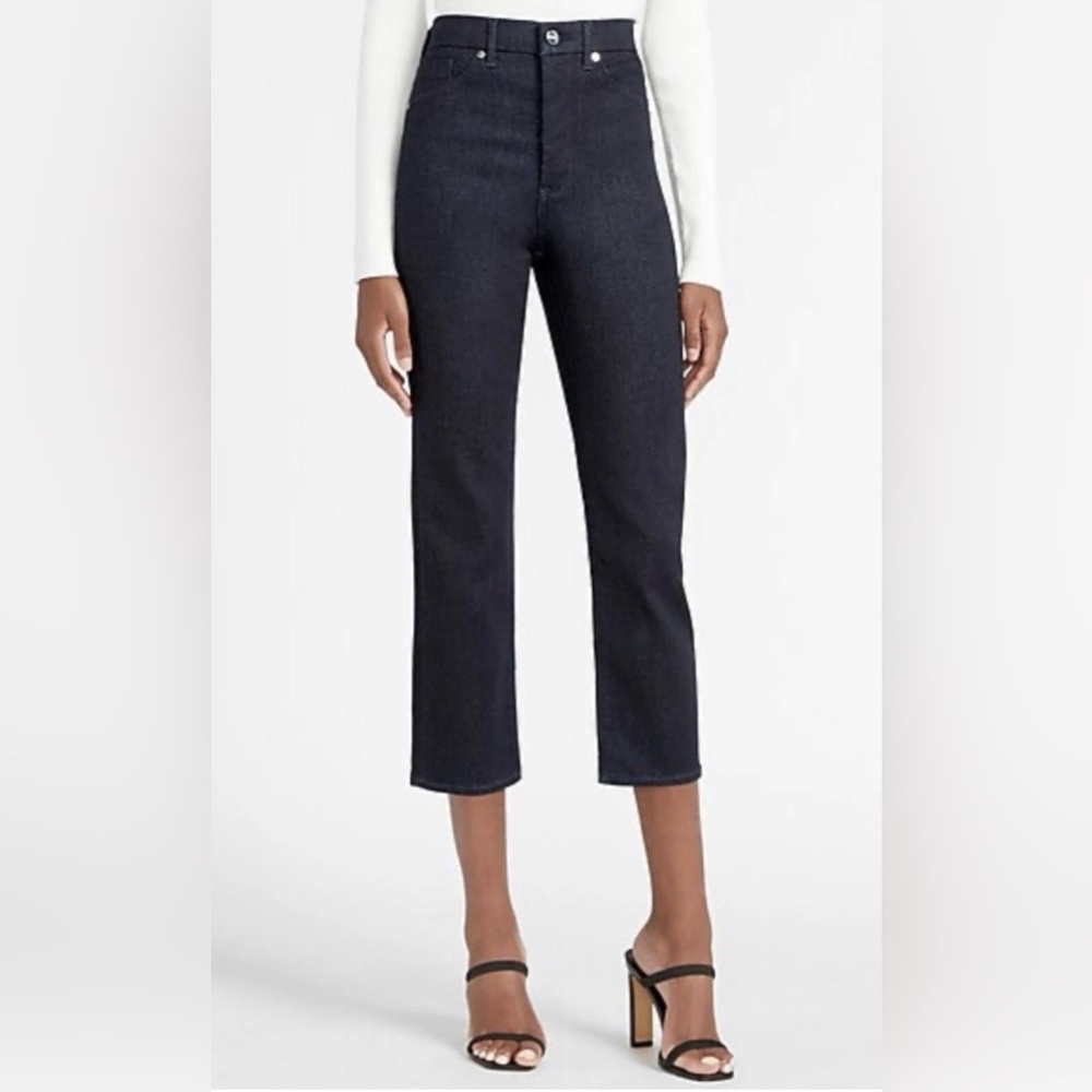 Express Perfectly Polished Super High Waisted Cropped jeans